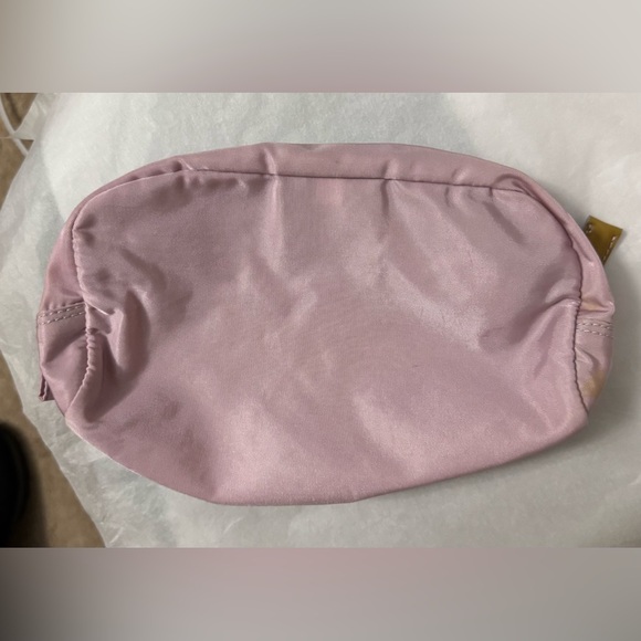Prada AUTHENTIC Tessuto Nylon Baby Pink Logo Triangle Pouch Cosmetic Makeup Bag - Picture 9 of 16